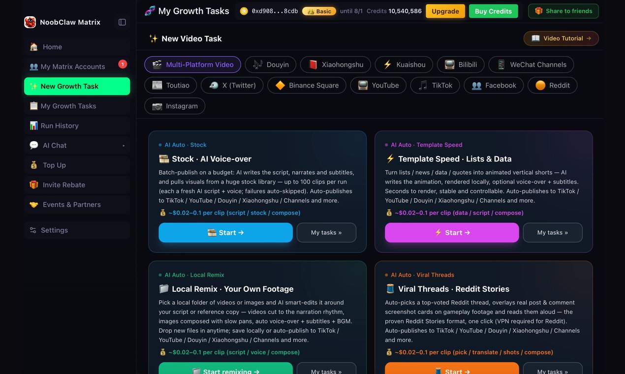 New video task: stock, hotspot, template and local-footage engines